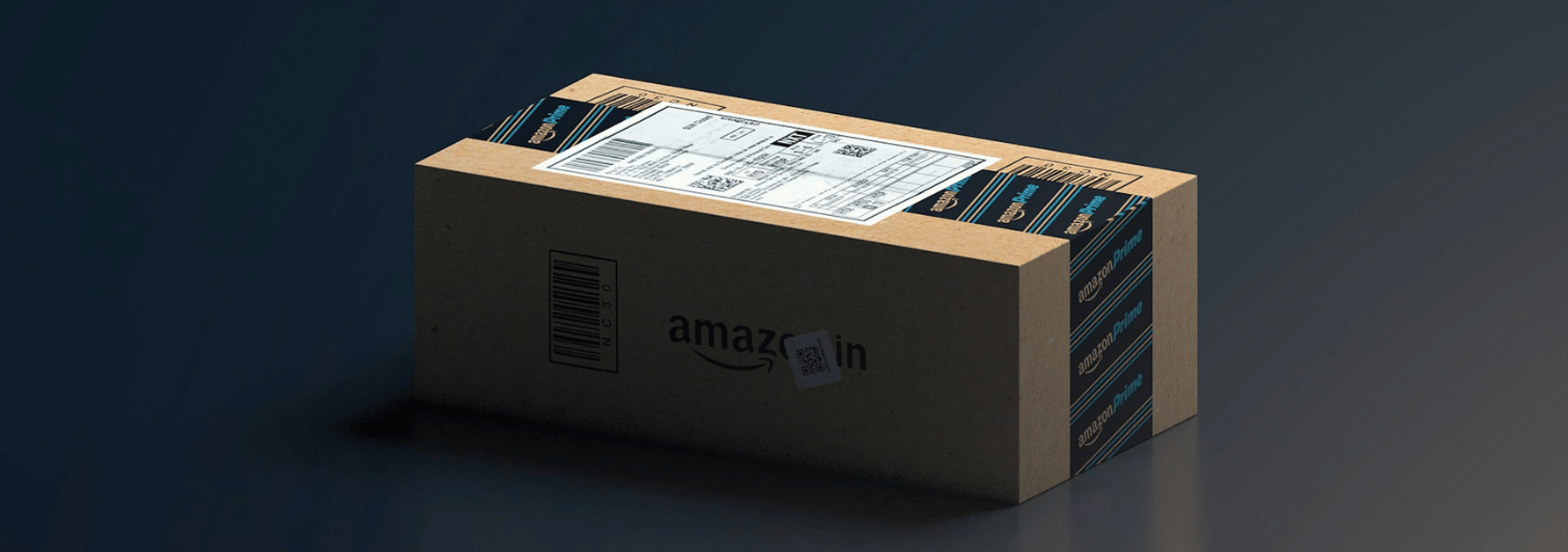 pacco in cartone di amazon